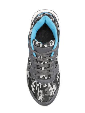 grey fabric lace up sport shoes - 16680602 - Standard Image - 4