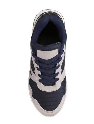 blue fabric lace up sport shoes - 16680603 - Standard Image - 4