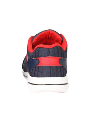 blue fabric lace up sport shoes - 16680604 - Standard Image - 3