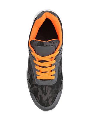 grey fabric lace up sport shoes - 16680610 - Standard Image - 4