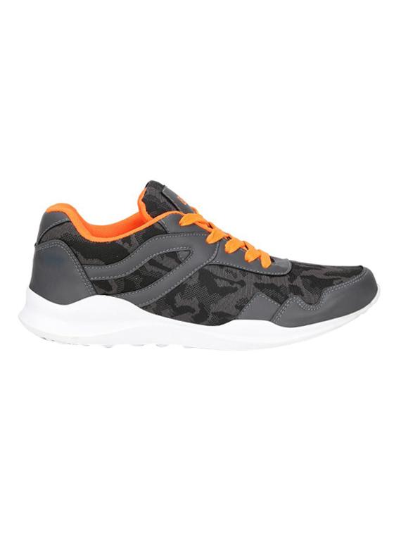 grey fabric lace up sport shoes - 16680610 - Zoom Image - 2