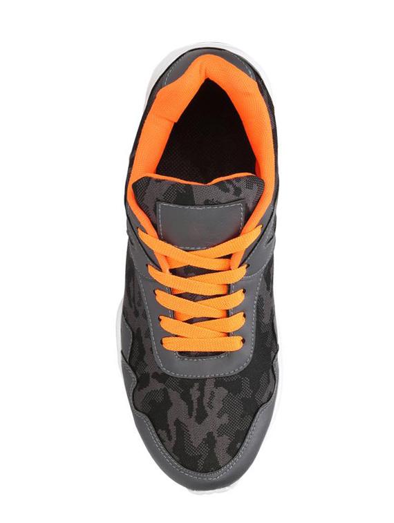 grey fabric lace up sport shoes - 16680610 - Zoom Image - 4