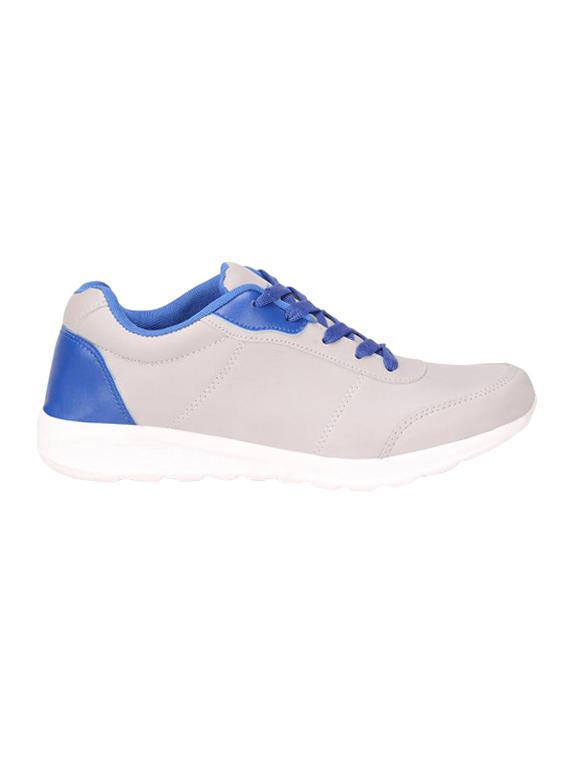 grey leather lace up sport shoes - 16680617 - Zoom Image - 2