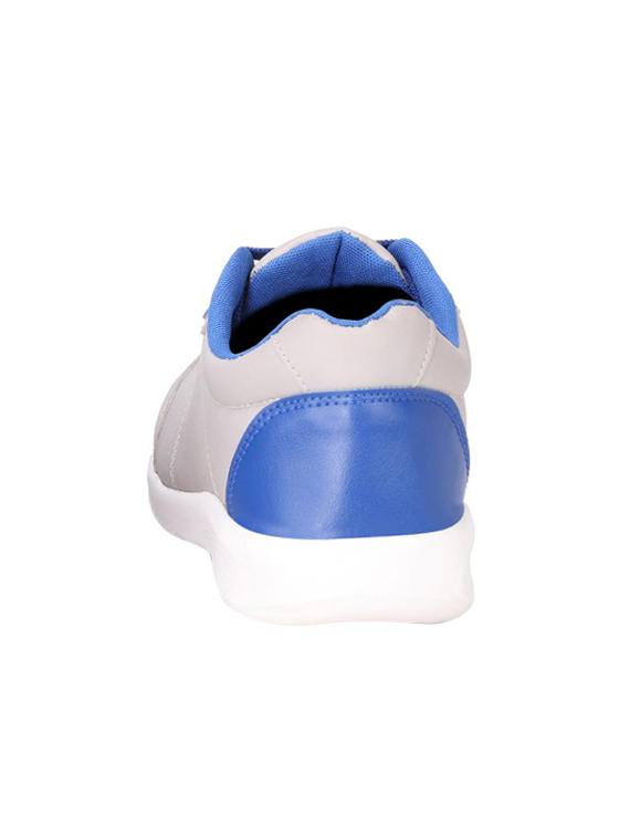 grey leather lace up sport shoes - 16680617 - Zoom Image - 3