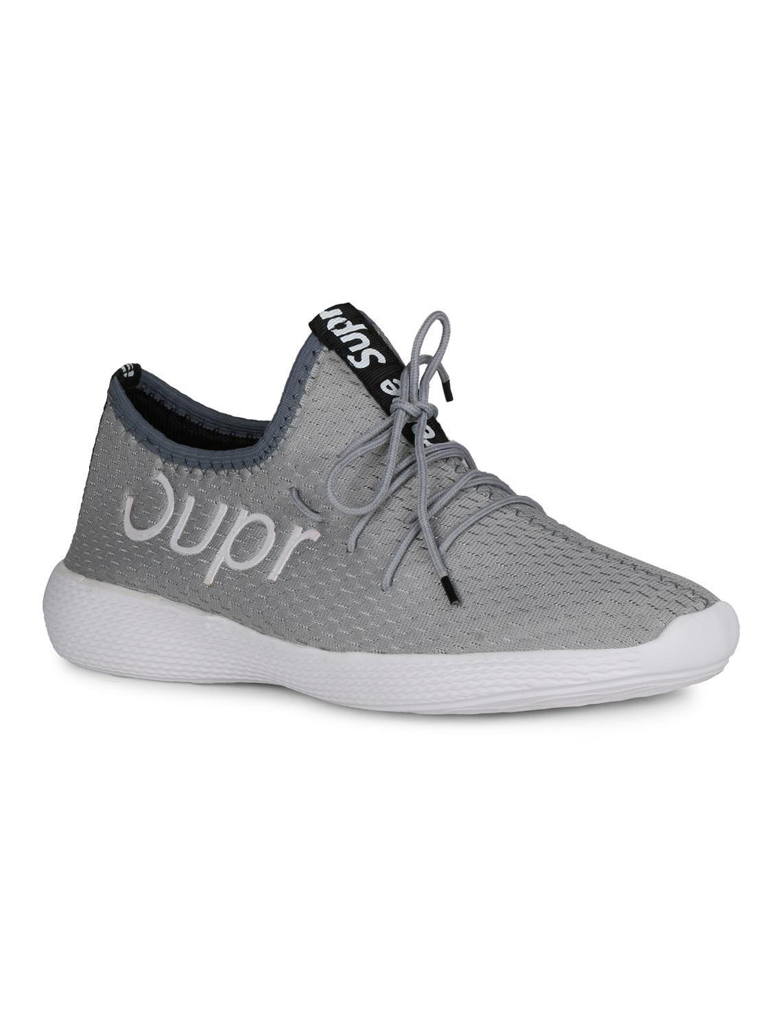 grey fabric lace up sport shoes - 16680623 - Zoom Image - 1