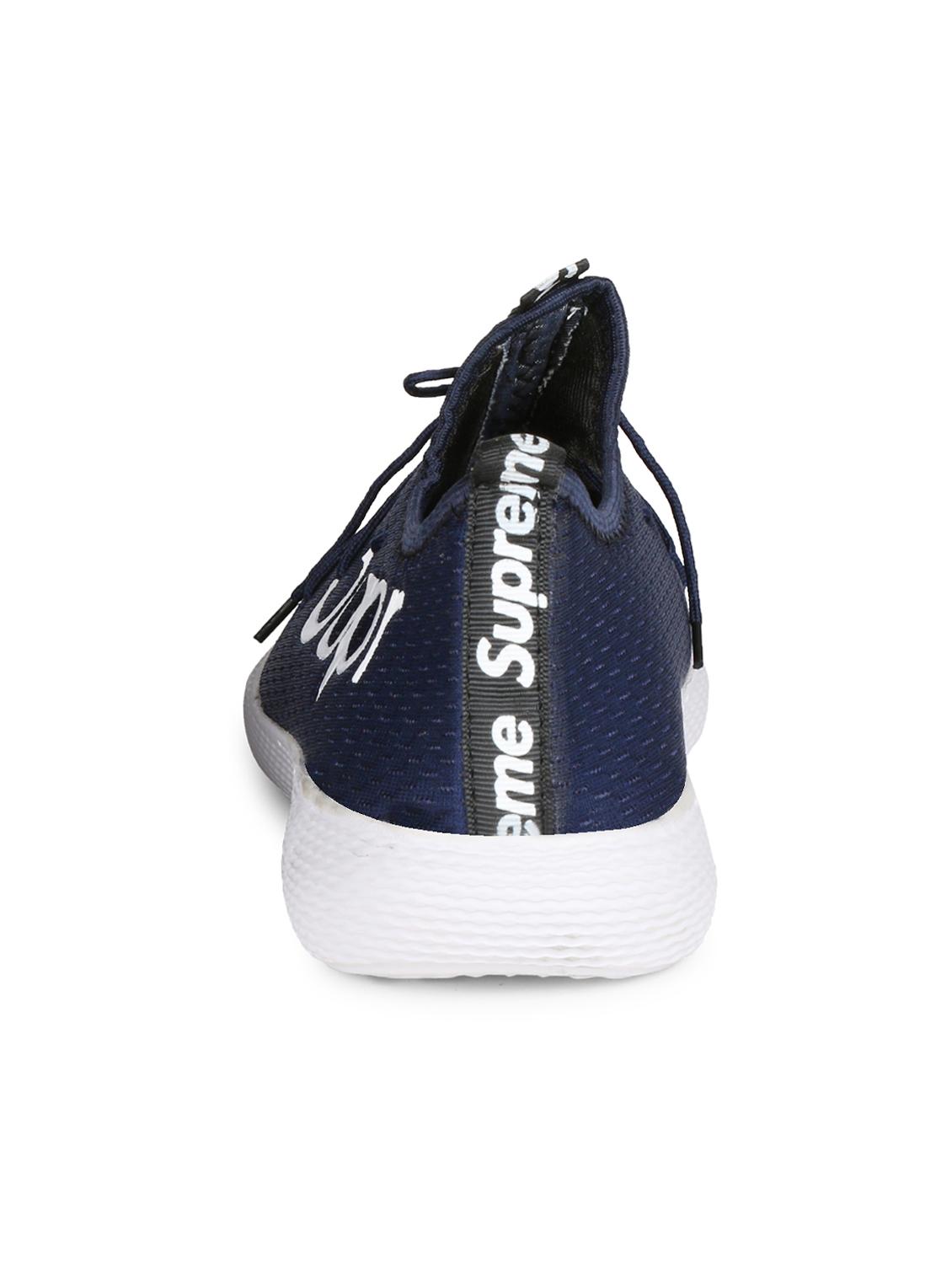 navy fabric lace up sport shoes - 16680624 - Zoom Image - 3