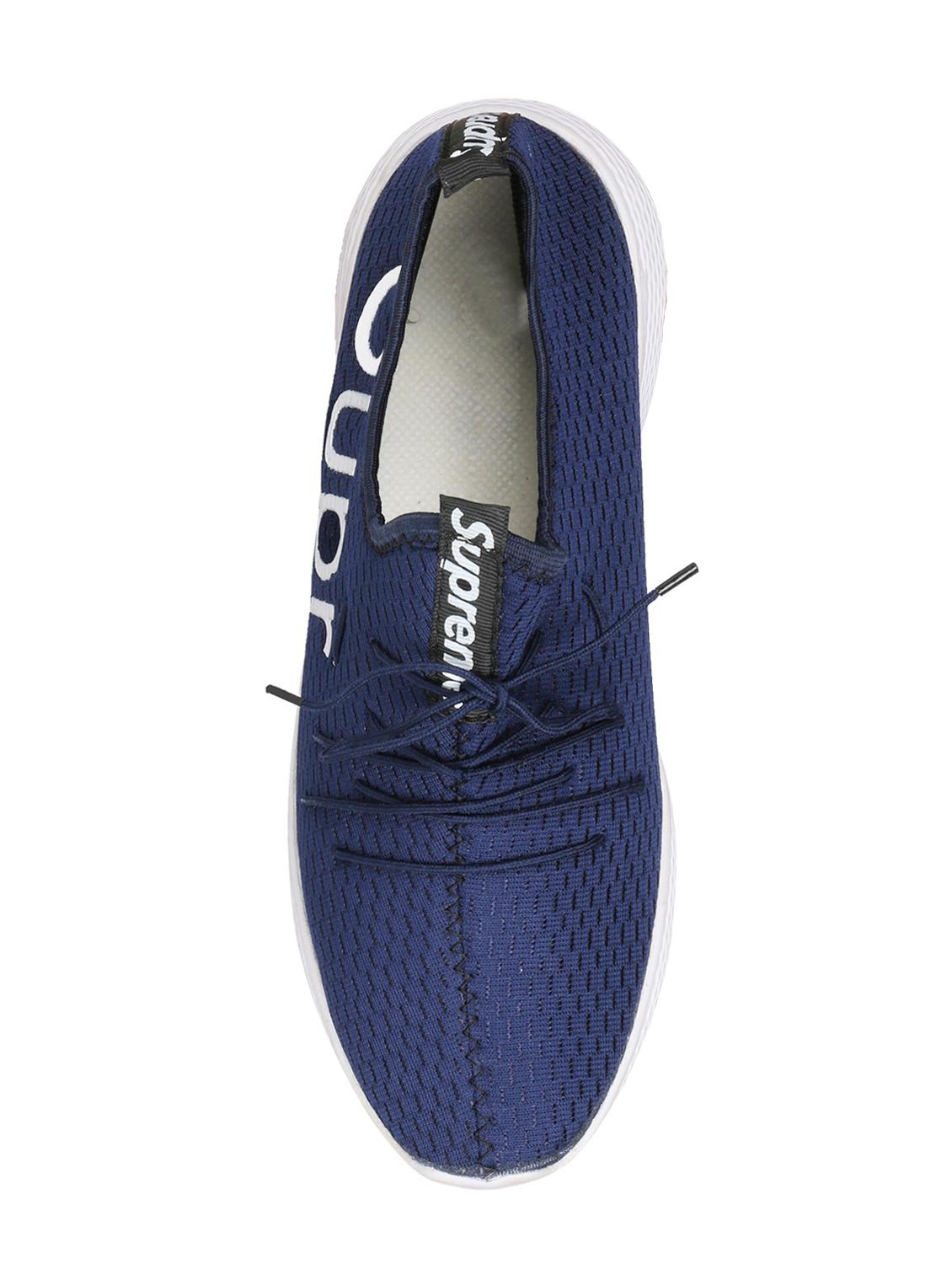 navy fabric lace up sport shoes - 16680624 - Zoom Image - 4