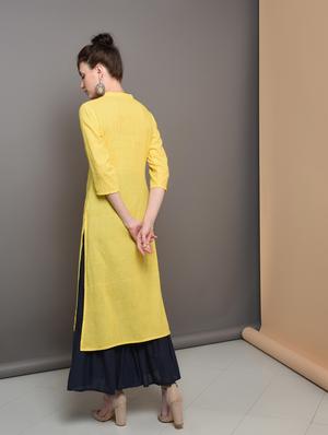 printed straight kurta - 16680665 - Standard Image - 4