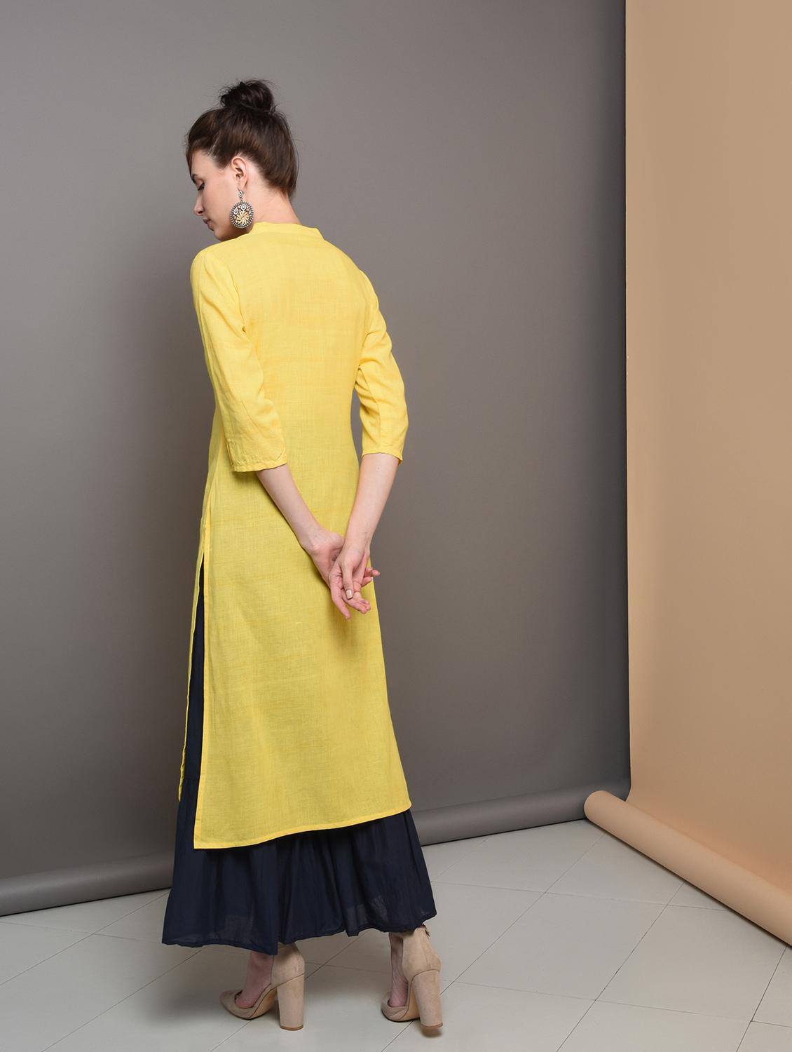 printed straight kurta - 16680665 - Zoom Image - 4