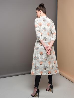 floral print a-line kurta - 16680685 - Standard Image - 3