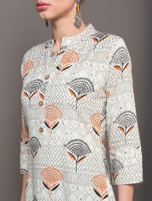 floral print a-line kurta - 16680685 - Standard Image - 5