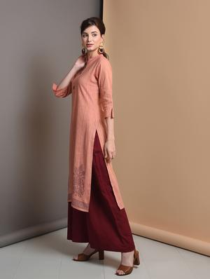 floral printed straight kurta - 16680687 - Standard Image - 2