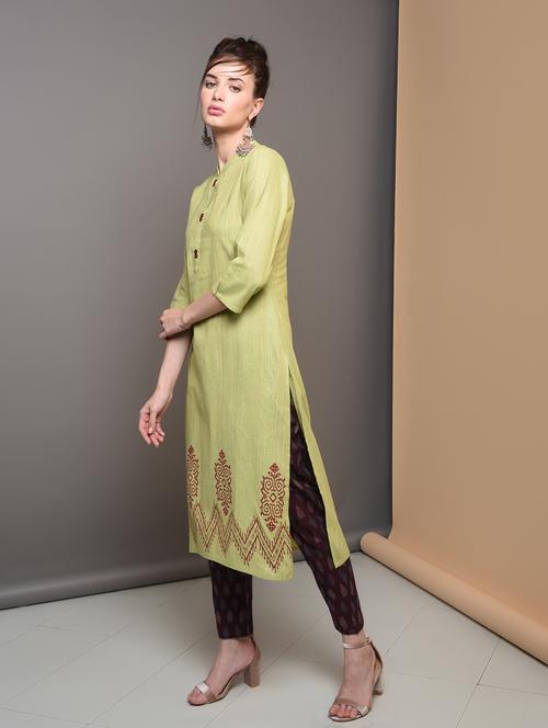 printed straight kurta - 16680692 - Standard Image - 1