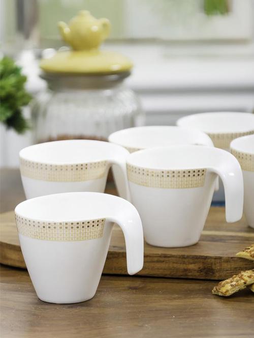 porcelain tea cups with real gold design (set of 6) - 16680894 - Standard Image - 1