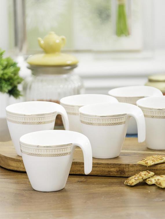 porcelain tea cups with real gold design (set of 6) - 16680897 - Zoom Image - 1