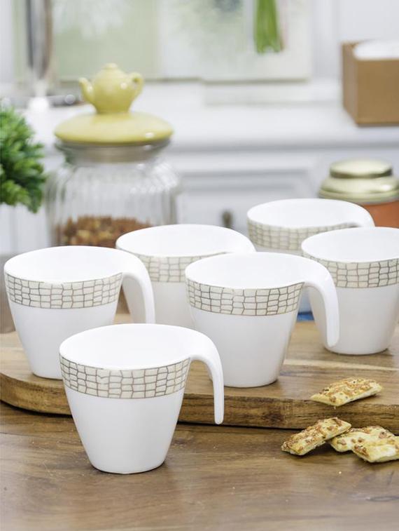 porcelain tea cups with real gold design (set of 6) - 16680898 - Zoom Image - 1