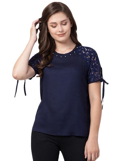 pearl embellished raglan sleeved top - 16681328 - Very Small Image - 1