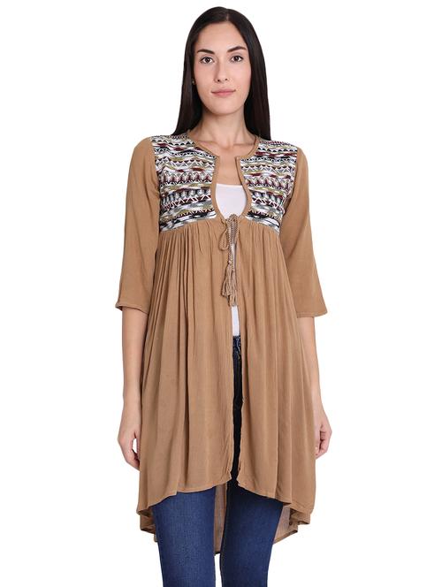 yoke embroidered regular shrug - 16681454 - Standard Image - 1