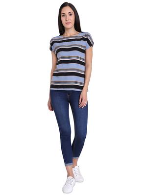 round neck striped top - 16681466 - Standard Image - 4