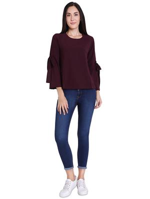knot detail bell sleeved top - 16681471 - Standard Image - 4