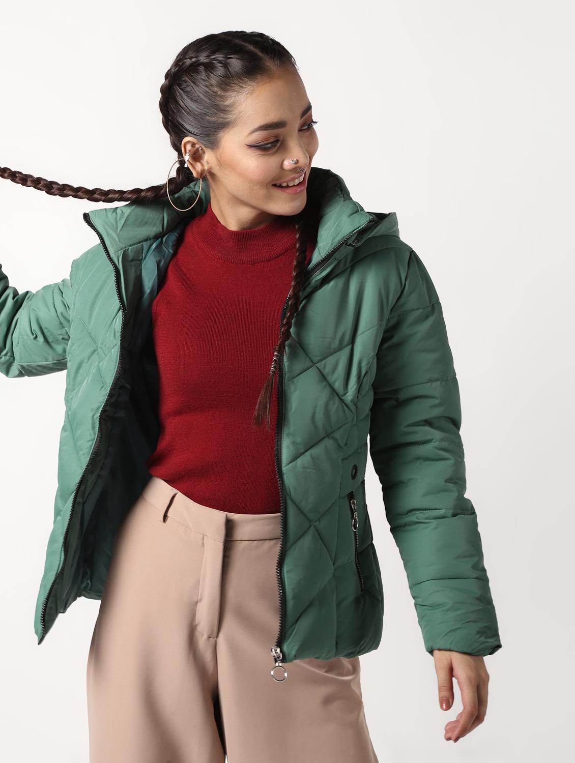 hooded neck quilted jacket - 16681620 - Zoom Image - 1