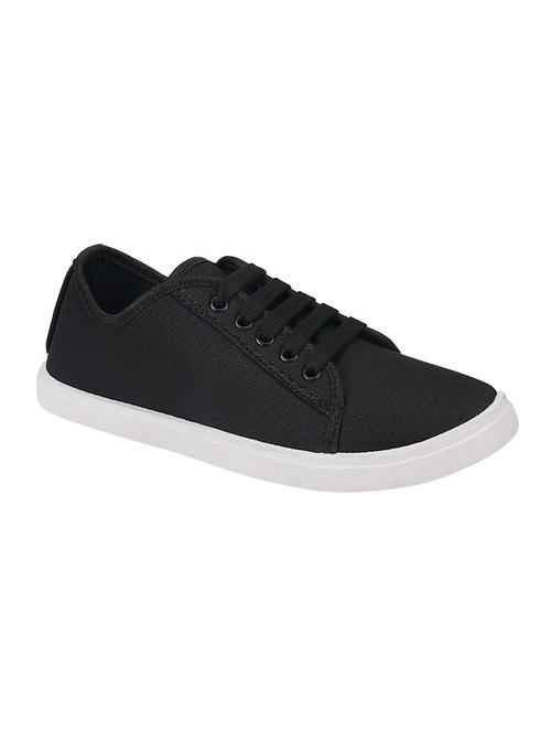 black lace-up sports shoes - 16681632 - Standard Image - 1
