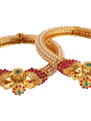 multi colored gold plated bangles - 16681863 - Standard Image - 4