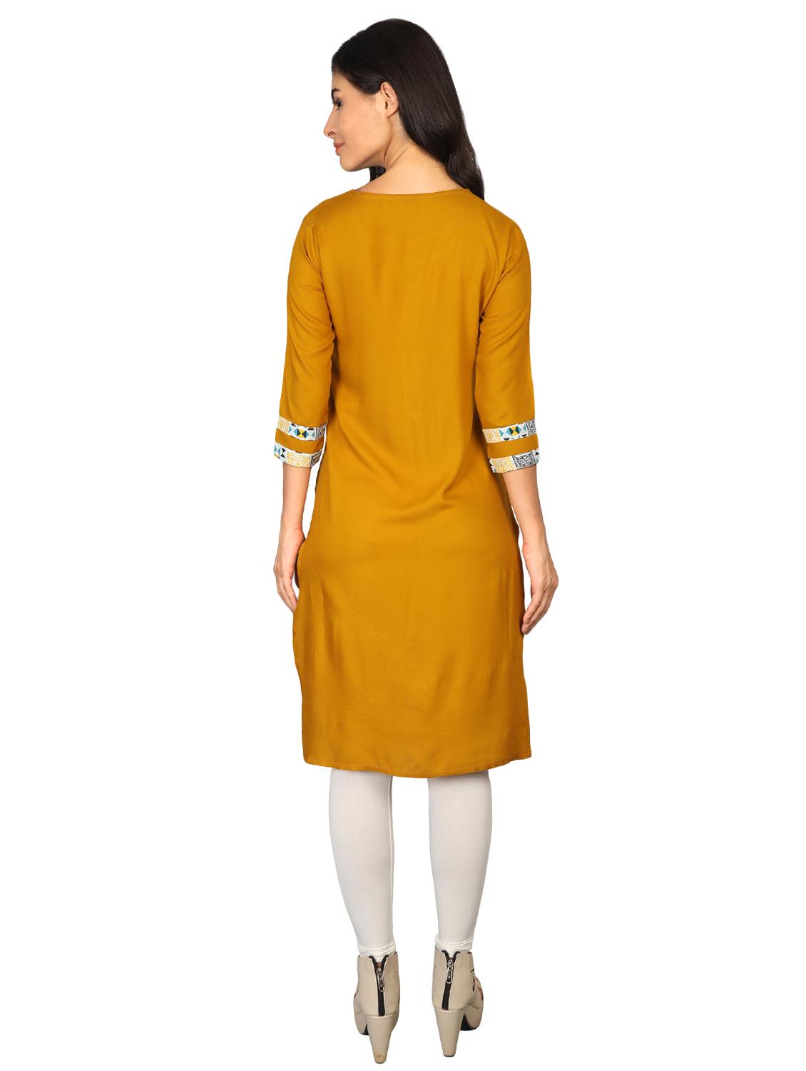 geometric printed straight kurta - 16681950 - Zoom Image - 3