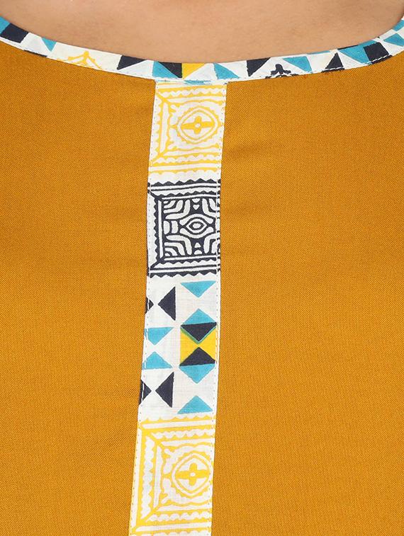 geometric printed straight kurta - 16681950 - Zoom Image - 4