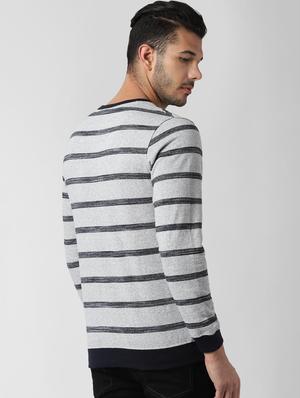 grey striped sweatshirt - 16681985 - Standard Image - 3