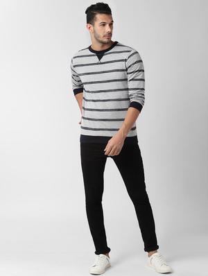 grey striped sweatshirt - 16681985 - Standard Image - 4