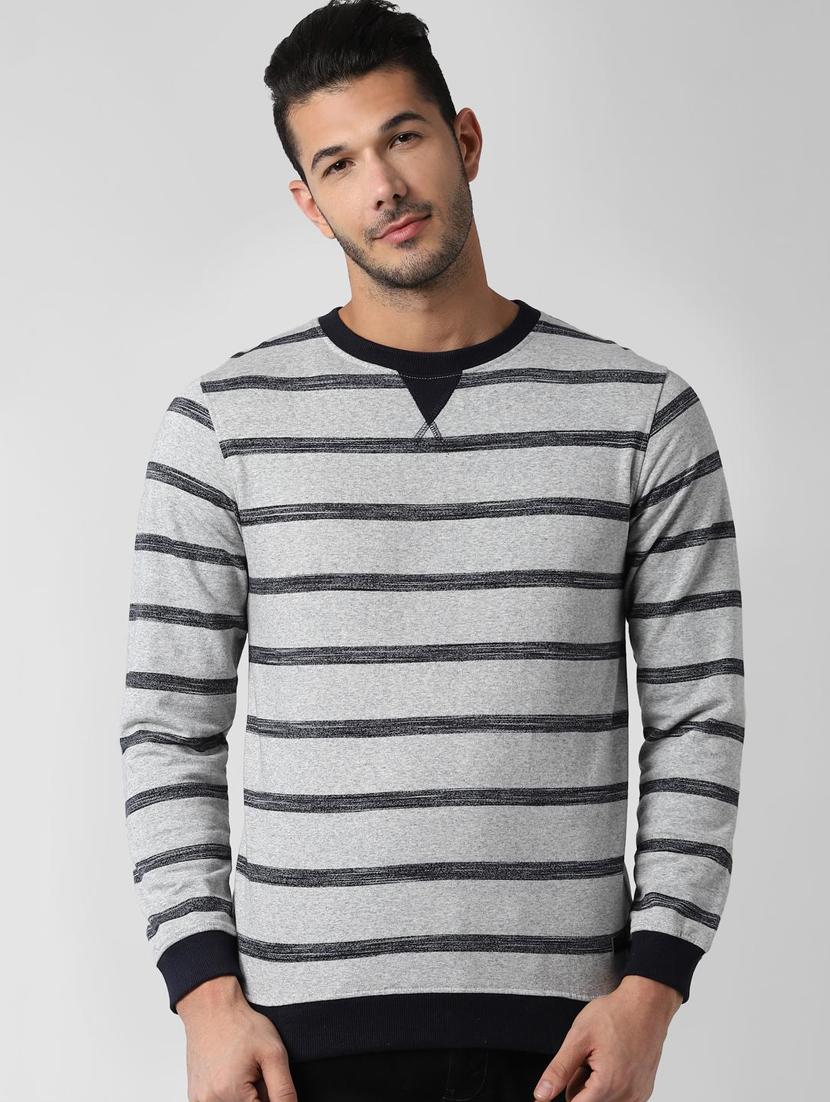 grey striped sweatshirt - 16681985 - Zoom Image - 1