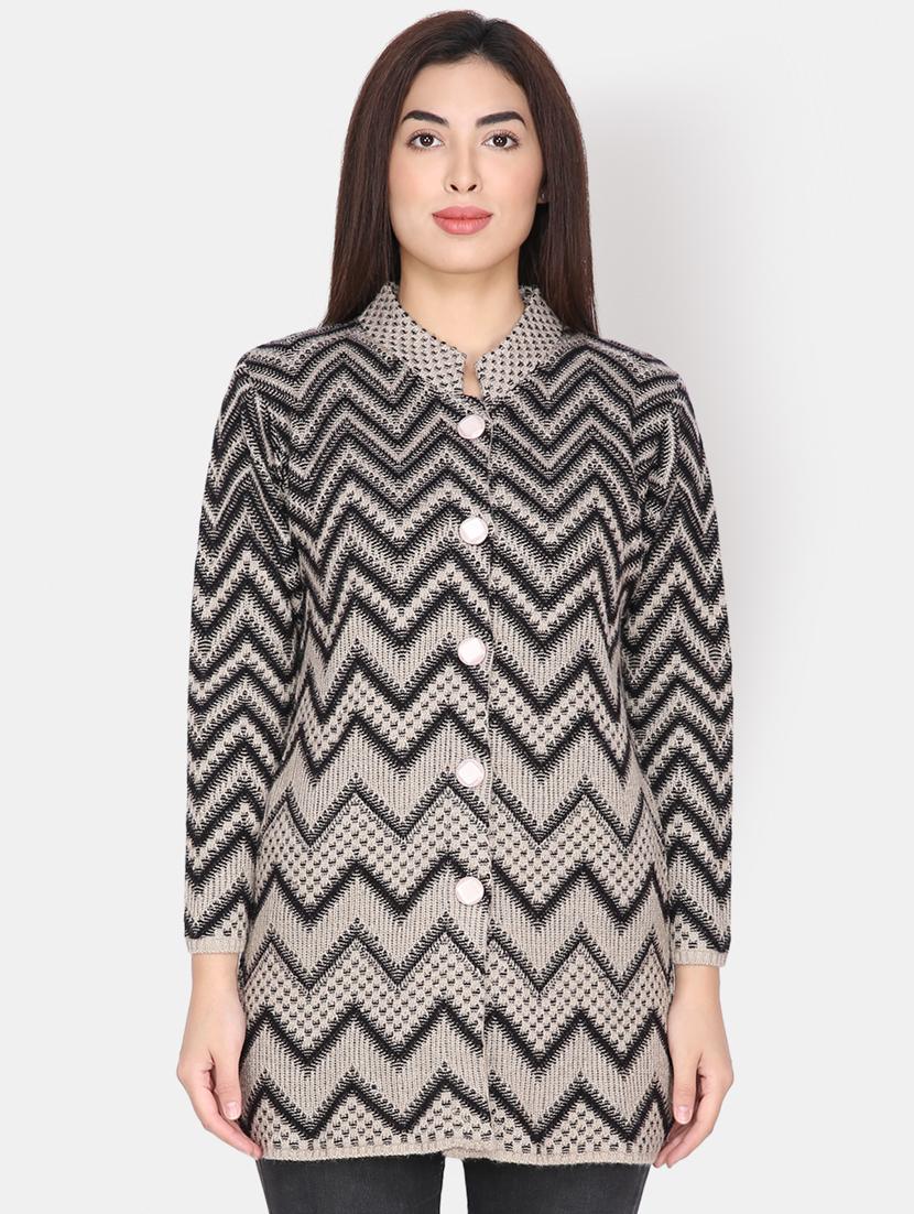 pocket detail long sleeved wool cardigan - 16682106 - Zoom Image - 1