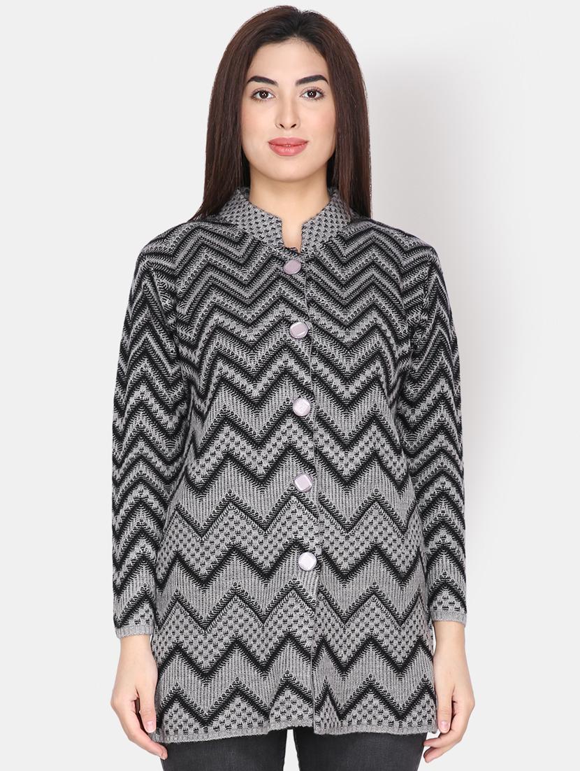 pocket detail long sleeved wool cardigan - 16682107 - Zoom Image - 1