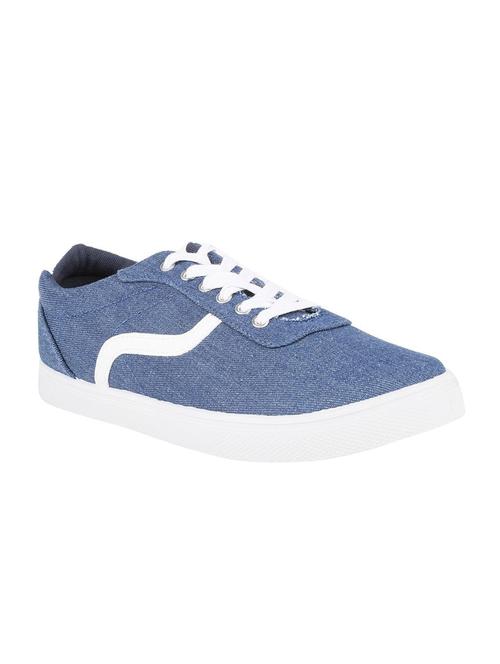 blue canvas lace up sneakers - 16682395 - Very Small Image - 1