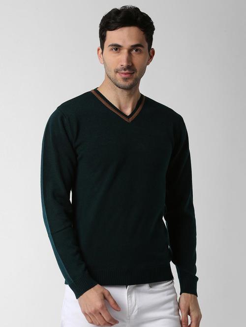 green acrylic solid pullover - 16682458 - Standard Image - 1