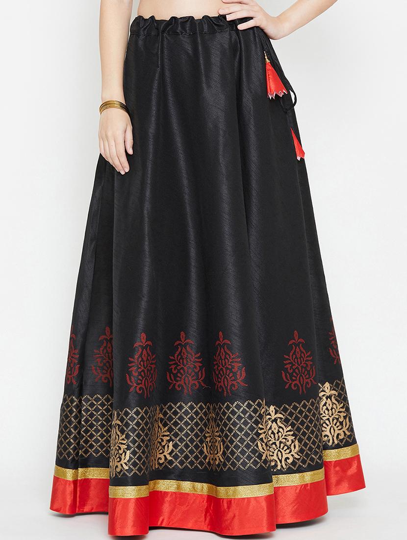 foil printed flared skirt - 16682508 - Zoom Image - 1