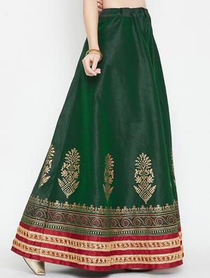 foil printed flared skirt - 16682532 - Standard Image - 2