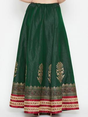 foil printed flared skirt - 16682532 - Standard Image - 3
