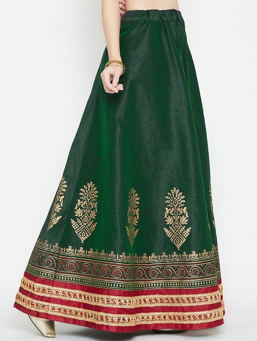 foil printed flared skirt - 16682532 - Zoom Image - 2