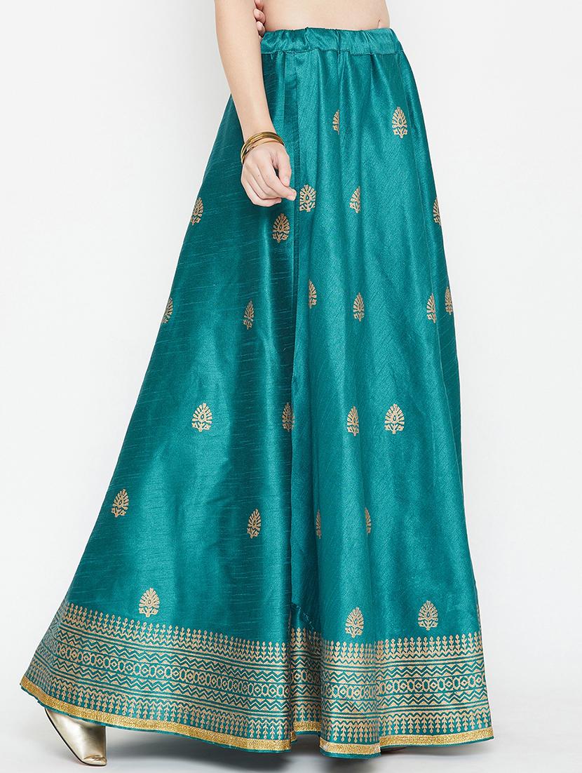 foil printed flared skirt - 16682533 - Zoom Image - 2