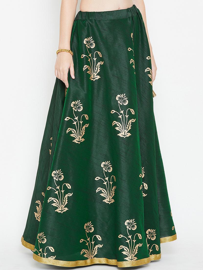 foil printed flared skirt - 16682536 - Zoom Image - 2