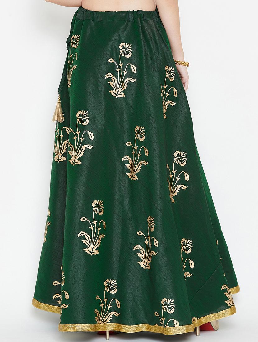 foil printed flared skirt - 16682536 - Zoom Image - 3