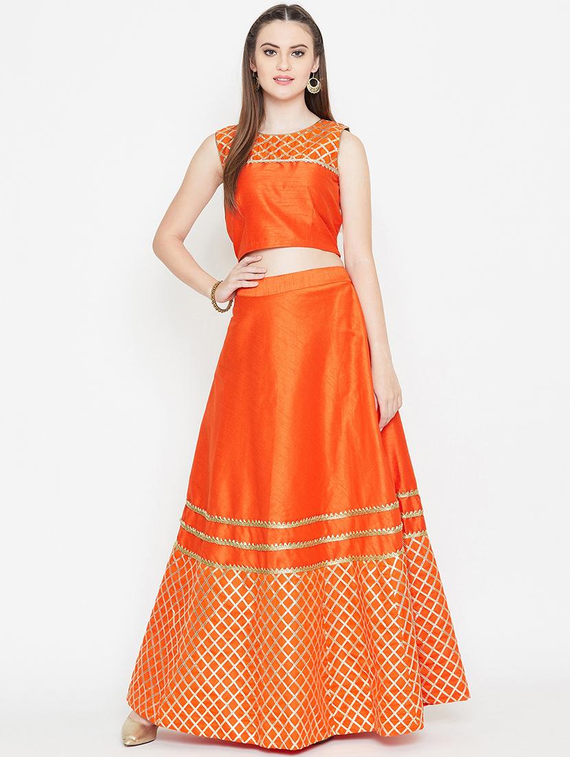 orange silk solid blouse - 16682579 - Zoom Image - 4