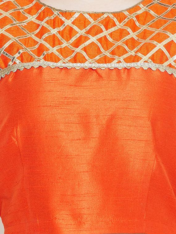 orange silk solid blouse - 16682579 - Zoom Image - 5