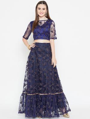 net embroidered blouse - 16682581 - Standard Image - 4