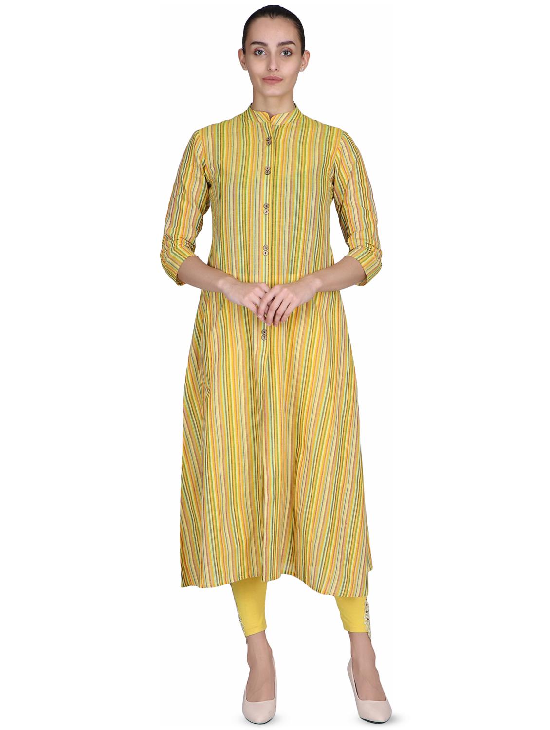 striped a-line kurta - 16682680 - Zoom Image - 1
