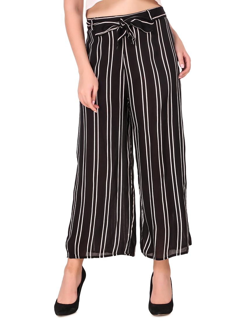 high rise tie knot striped trouser - 16682725 - Zoom Image - 1