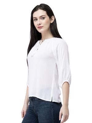 tie up neck solid top - 16682790 - Standard Image - 2