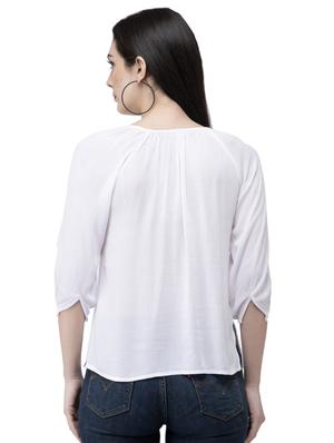 tie up neck solid top - 16682790 - Standard Image - 3